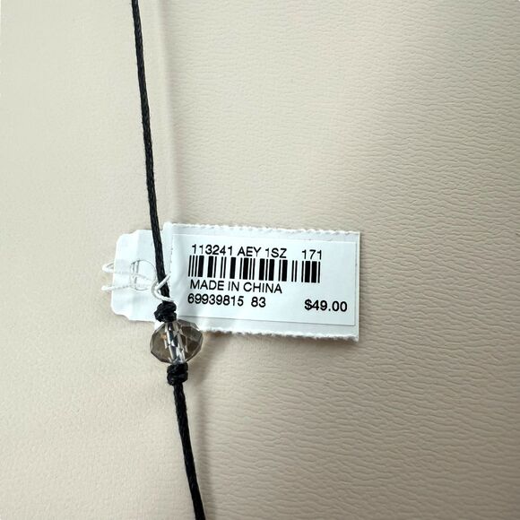 J. Jill Pearl Pavé Earrings w/ Beaded Adjustable Cord Necklace Set Y Statement - Picture 9 of 14